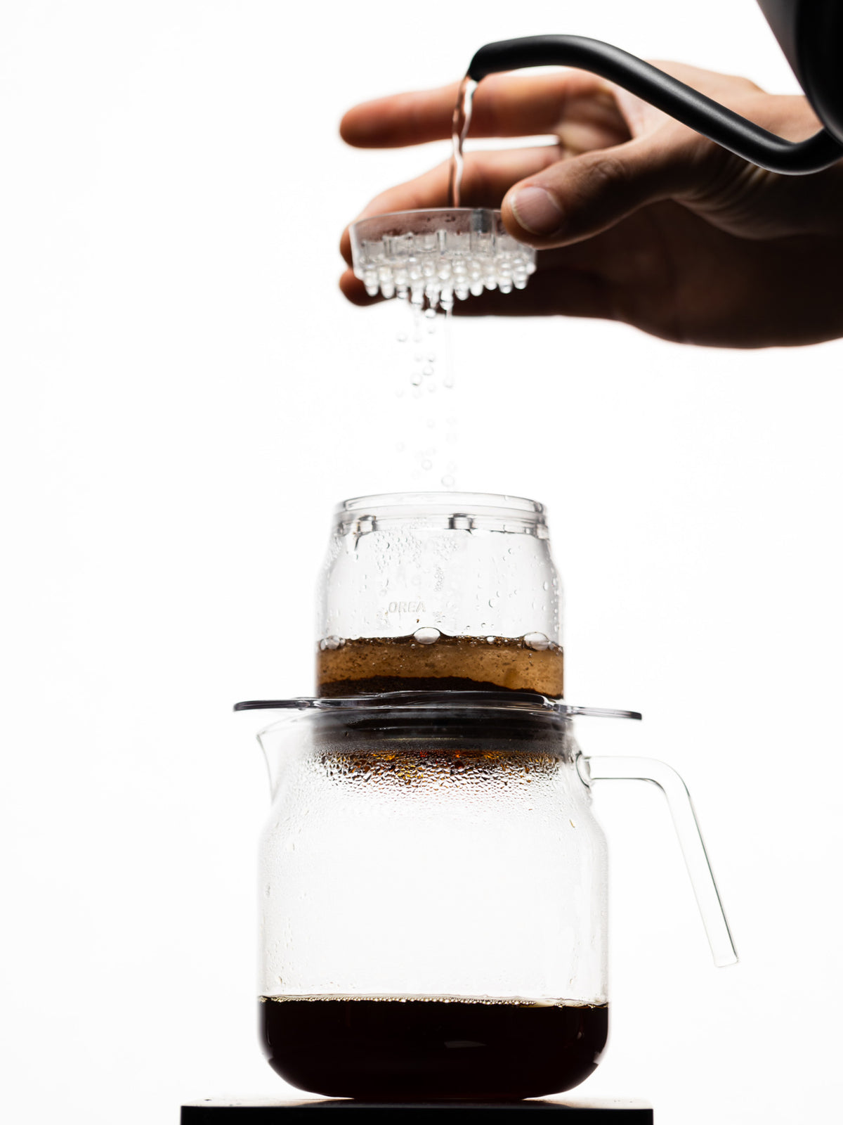 Orea Z1 pouring with melodrip with Freda freshly roasted coffee
